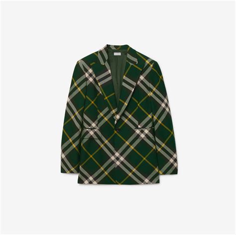 burberry burberrycheck wool tailored coat